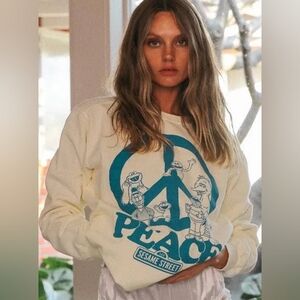 Peace Sesame Street crew neck